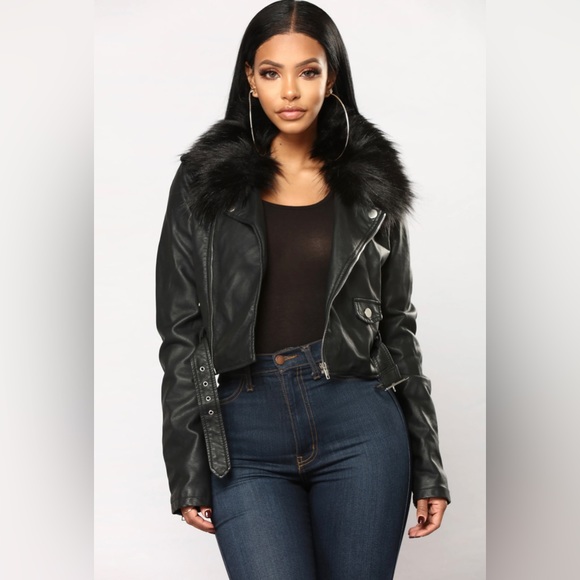 Fashionnova Leather Jacket - Picture 1 of 4